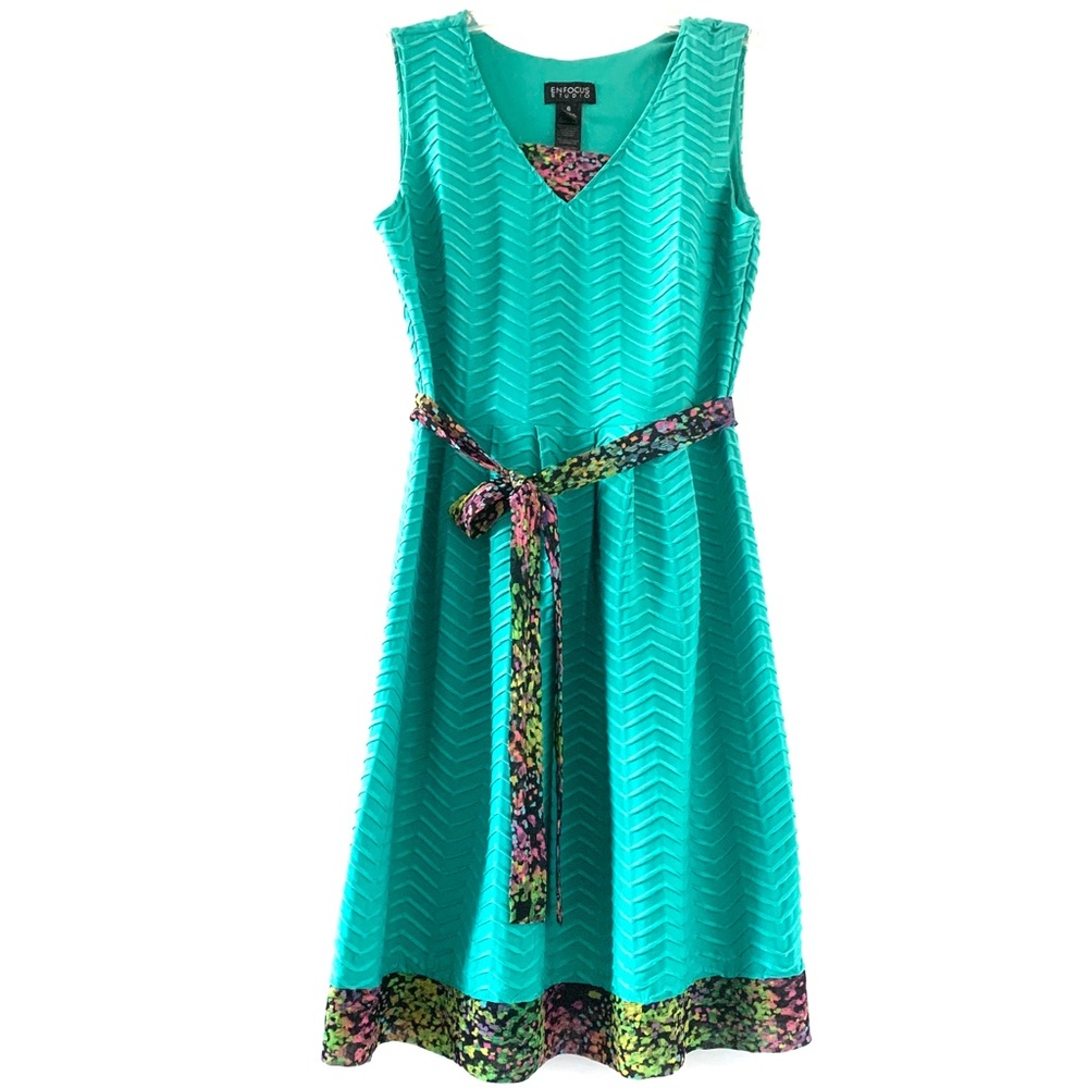 ENFOCUS Studio Emerald Green Sleeveless Dress Sz 6